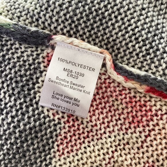 Show Me Your Mumu Lightweight Oversized Floral Knit Bonfire Sweater Size Small - Picture 7 of 7